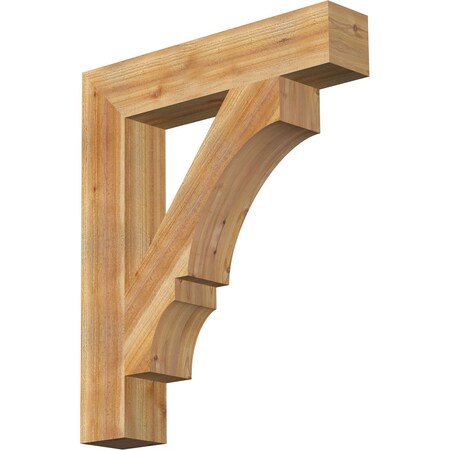 Ekena Millwork Balboa Block Rough Sawn Bracket, Western Red Cedar, 6"W x 32"D x 38"H BKT06X32X38BOA05RWR